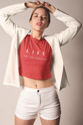 Crop Top with "Life" Print